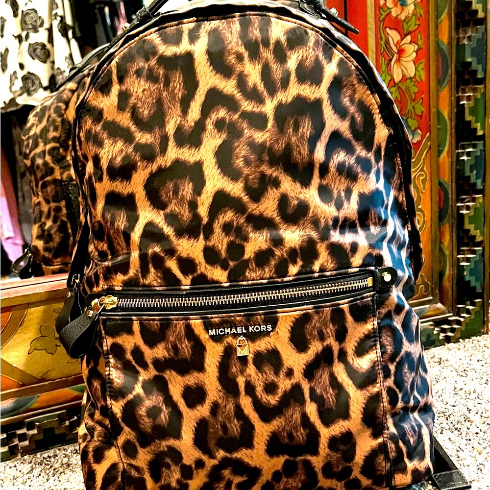 Michael Kors
Women's Kelsey Leopard Nylon Backpack